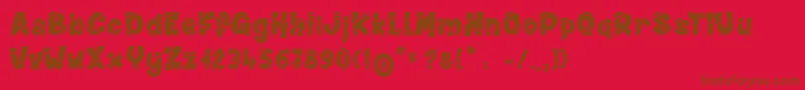 WinterInAlaska Font – Brown Fonts on Red Background