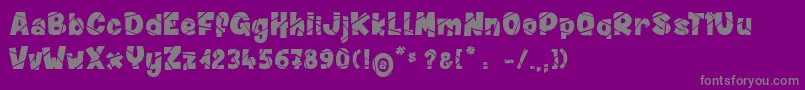 WinterInAlaska Font – Gray Fonts on Purple Background