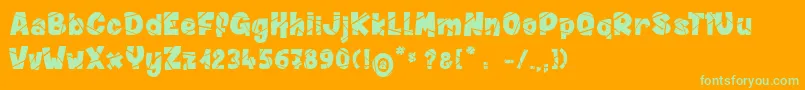 WinterInAlaska Font – Green Fonts on Orange Background