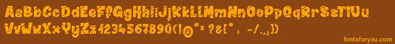 WinterInAlaska Font – Orange Fonts on Brown Background