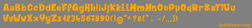 WinterInAlaska Font – Orange Fonts on Gray Background