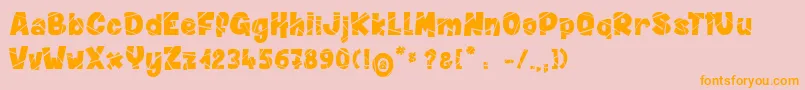 WinterInAlaska Font – Orange Fonts on Pink Background