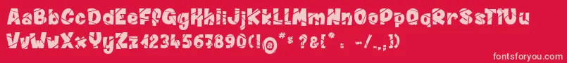 WinterInAlaska Font – Pink Fonts on Red Background