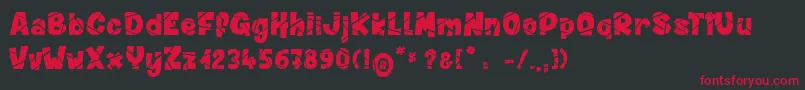 WinterInAlaska Font – Red Fonts on Black Background