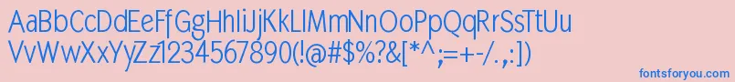 Mkabel Font – Blue Fonts on Pink Background