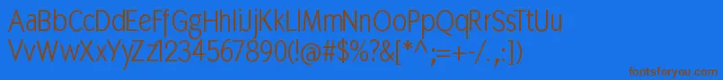 Mkabel Font – Brown Fonts on Blue Background
