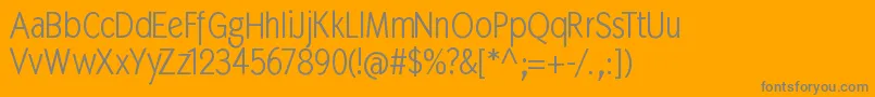 Mkabel-Schriftart – Graue Schriften auf orangefarbenem Hintergrund