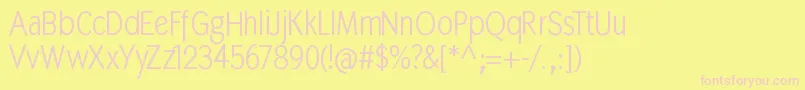 Mkabel Font – Pink Fonts on Yellow Background