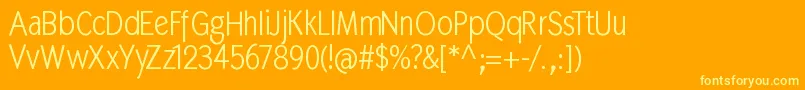 Mkabel Font – Yellow Fonts on Orange Background
