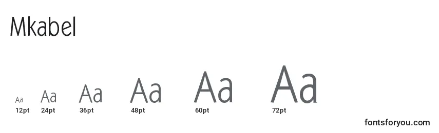 Mkabel Font Sizes