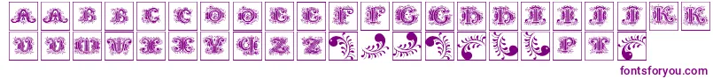 Silvestreinitialssquares Font – Purple Fonts on White Background