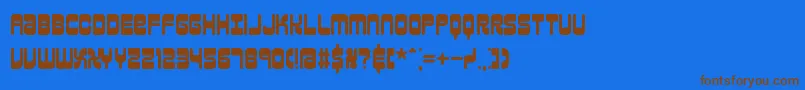 ReasonBrk Font – Brown Fonts on Blue Background