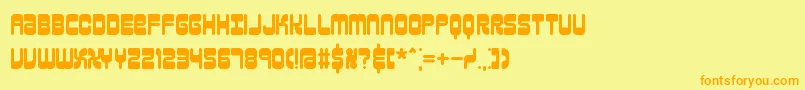 Fonte ReasonBrk – fontes laranjas em um fundo amarelo