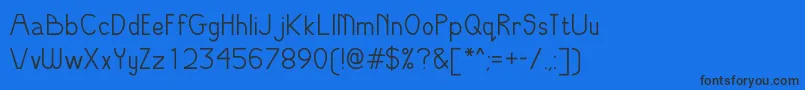 OddModern Font – Black Fonts on Blue Background