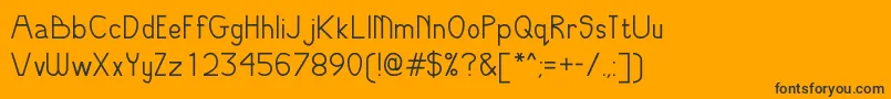 OddModern Font – Black Fonts on Orange Background