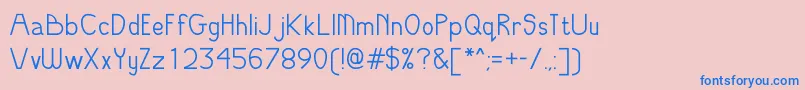 OddModern Font – Blue Fonts on Pink Background