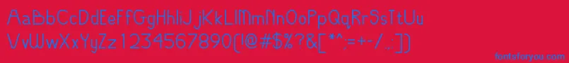 OddModern Font – Blue Fonts on Red Background