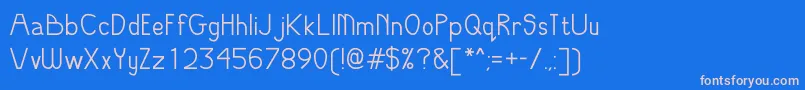 OddModern Font – Pink Fonts on Blue Background
