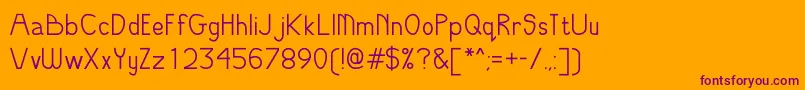 OddModern Font – Purple Fonts on Orange Background