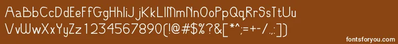 Шрифт OddModern – белые шрифты на коричневом фоне