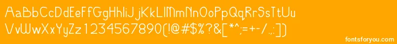 OddModern Font – White Fonts on Orange Background