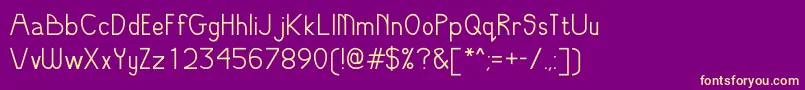 OddModern Font – Yellow Fonts on Purple Background
