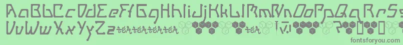 Więcej informacji o czcionce Metropass Czcionka Metropass – szare czcionki na zielonym tle