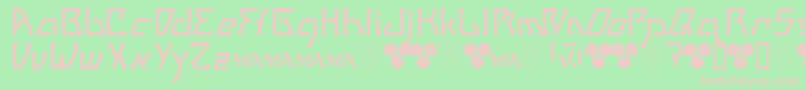 Metropass Font – Pink Fonts on Green Background