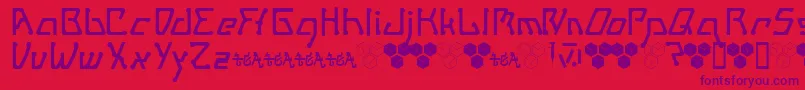 Metropass Font – Purple Fonts on Red Background