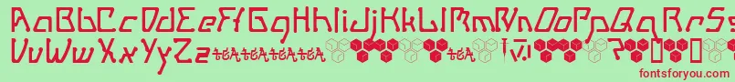 Metropass Font – Red Fonts on Green Background