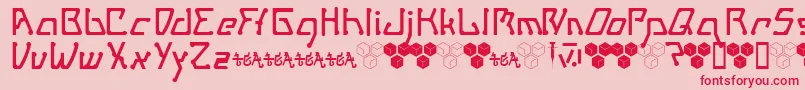 Metropass Font – Red Fonts on Pink Background