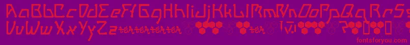 Metropass Font – Red Fonts on Purple Background