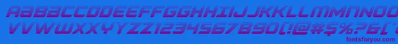 Falconpunchgrad Font – Purple Fonts on Blue Background