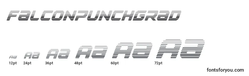 Размеры шрифта Falconpunchgrad