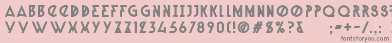 Fonte AlpineTypefaceA1Bold – fontes cinzas em um fundo rosa