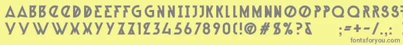 AlpineTypefaceA1Bold Font – Gray Fonts on Yellow Background