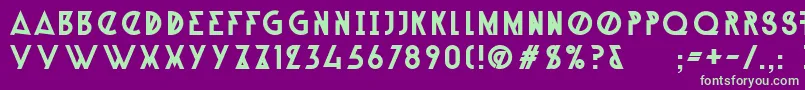 AlpineTypefaceA1Bold Font – Green Fonts on Purple Background