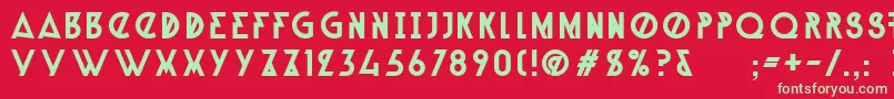 AlpineTypefaceA1Bold Font – Green Fonts on Red Background