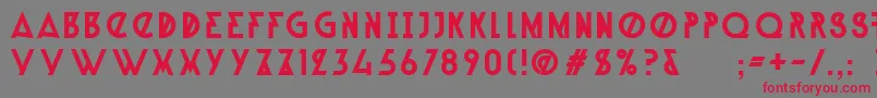AlpineTypefaceA1Bold Font – Red Fonts on Gray Background