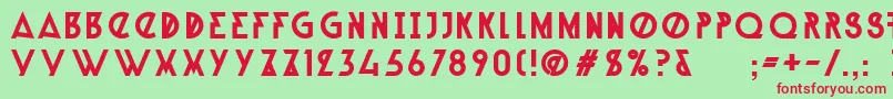 AlpineTypefaceA1Bold Font – Red Fonts on Green Background