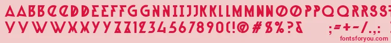 AlpineTypefaceA1Bold Font – Red Fonts on Pink Background