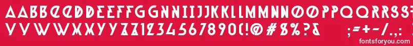 フォントAlpineTypefaceA1Bold – 赤い背景に白い文字