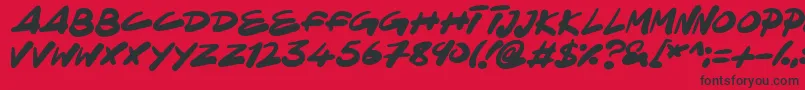 More about NinjaNote Font NinjaNote Font – Black Fonts on Red Background