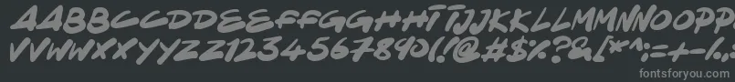 NinjaNote Font – Gray Fonts on Black Background