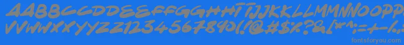 NinjaNote Font – Gray Fonts on Blue Background