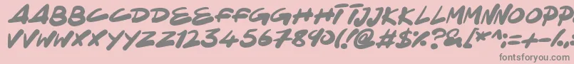 NinjaNote Font – Gray Fonts on Pink Background