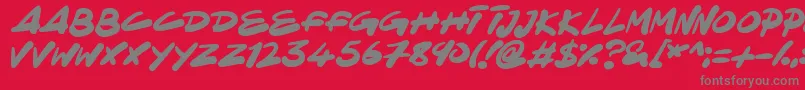 NinjaNote Font – Gray Fonts on Red Background