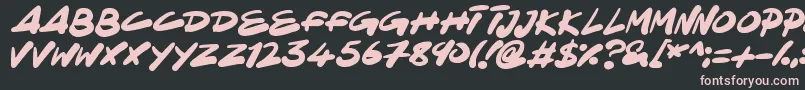NinjaNote Font – Pink Fonts on Black Background