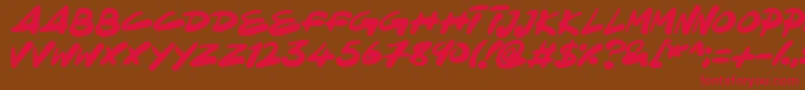 NinjaNote Font – Red Fonts on Brown Background
