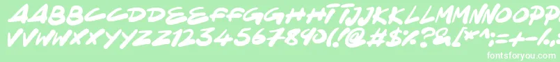 NinjaNote Font – White Fonts on Green Background